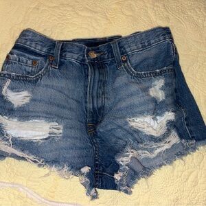 Aeropostale Blue Distressed Jean Shorts